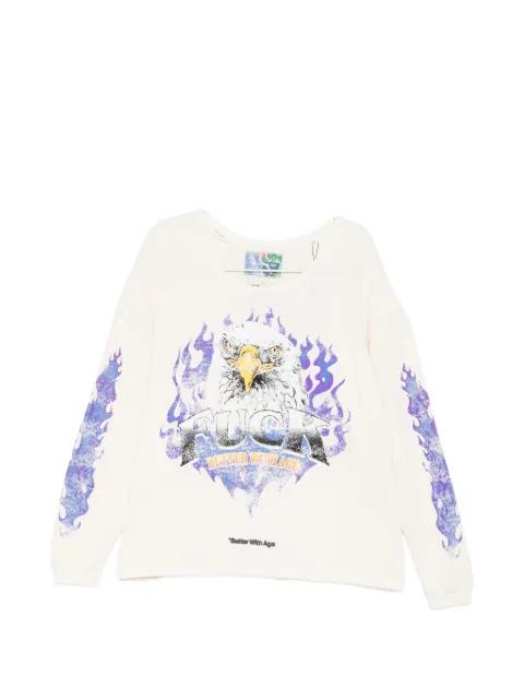 eagle-print long-sleeve T-shirt by BETTER WITH AGE