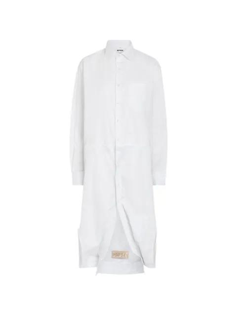 layered long-sleeve midi shirt dress by BETTTER