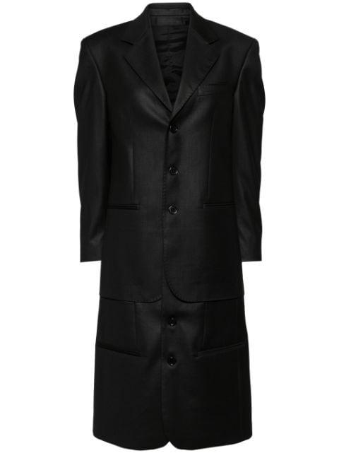 layered single-breasted coat by BETTTER