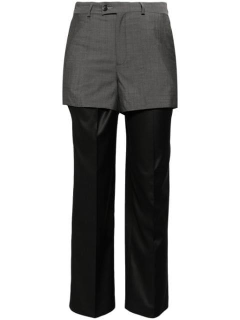 layered straight trousers by BETTTER