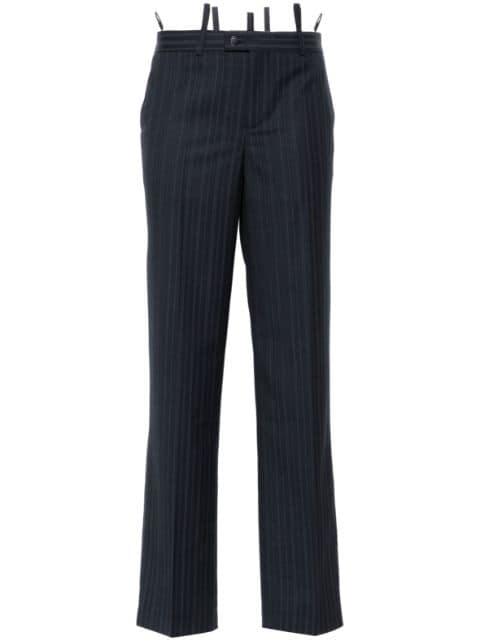 pinstriped tailored straight trousers by BETTTER
