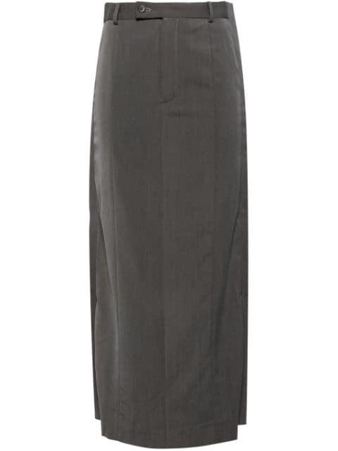 wool straight maxi skirt by BETTTER