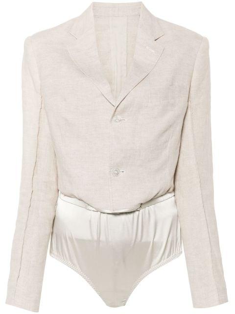 x Zegna blazer-style bodysuit by BETTTER