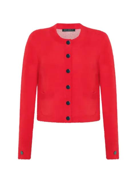 button-up patch-pocket cardigan by BETTY BARCLAY
