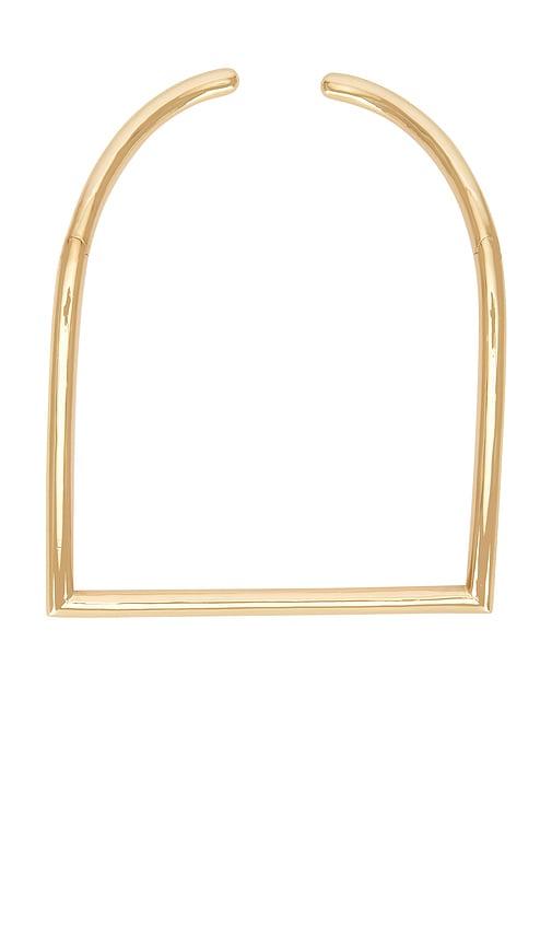 Bevza Square Necklace in Metallic Gold by BEVZA