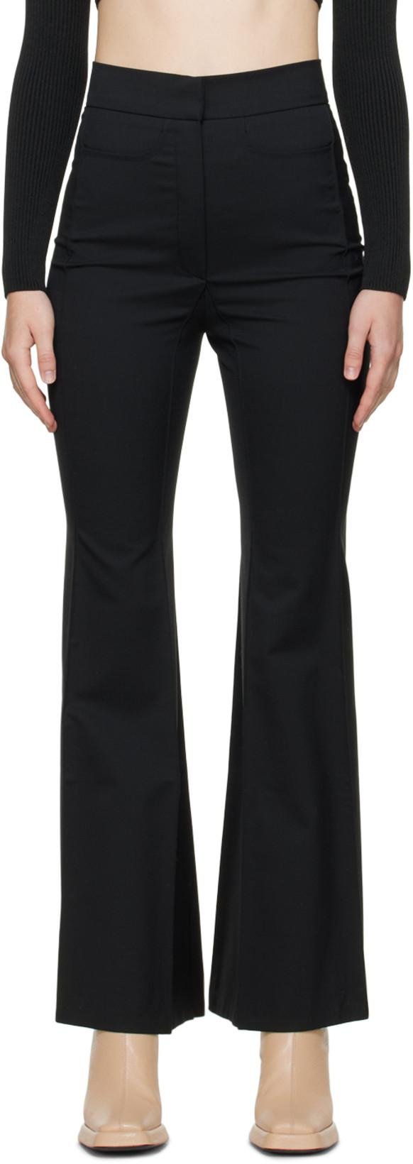 Black Flared Trousers by BEVZA