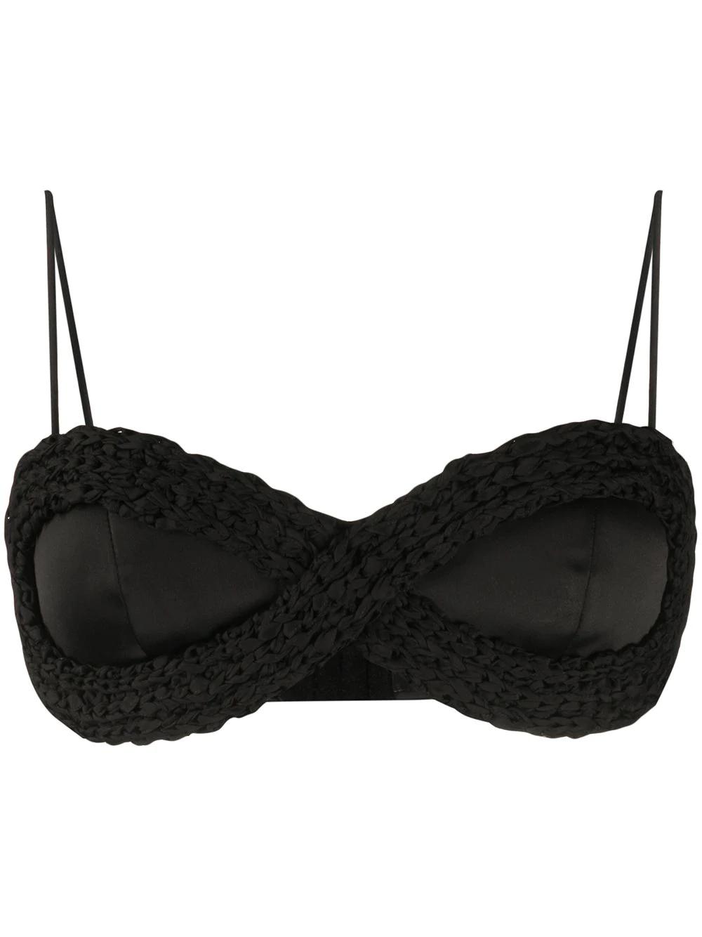 braided detail bra by BEVZA