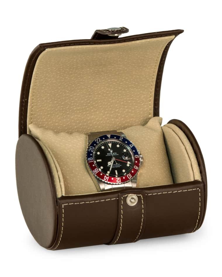 Men's Leather Single-Watch Travel Case by BEY-BERK