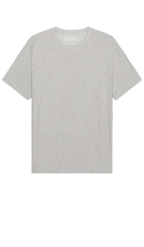 Beyond Yoga Always Beyond Crew Tee 2.0 in Grey by BEYOND YOGA