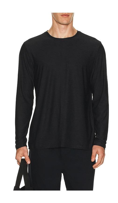 Beyond Yoga Featherweight Always Beyond Long Sleeve Crew 2.0 in Black by BEYOND YOGA