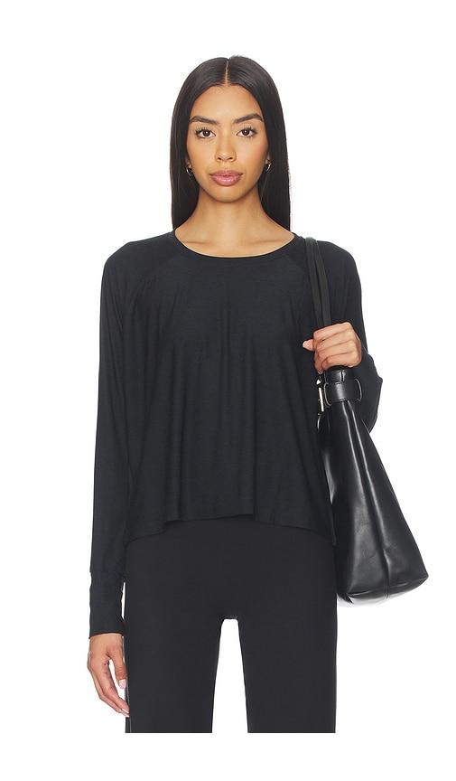 Beyond Yoga Featherweight Daydreamer Pullover in Black by BEYOND YOGA