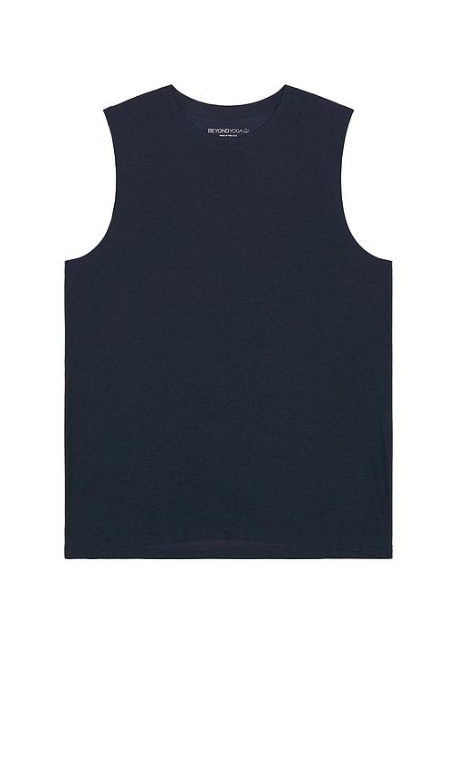 Beyond Yoga Featherweight Freeflo Muscle Tank in Blue by BEYOND YOGA