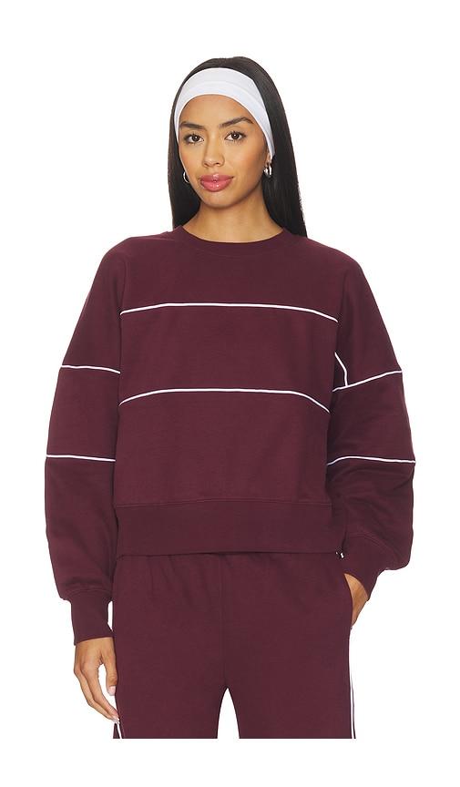 Beyond Yoga Luxe Fleece Piper Oversized Sweatshirt in Burgundy by BEYOND YOGA