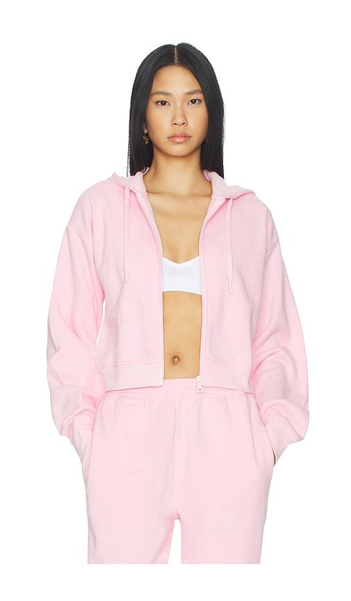 Beyond Yoga Luxefleece Zip Up Hoodie in Pink by BEYOND YOGA