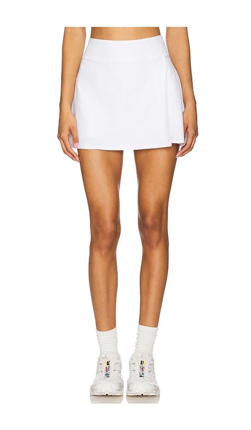 Beyond Yoga Space Dye Points Crossover Skirt in White by BEYOND YOGA