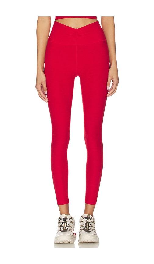 Beyond Yoga Spacedye Centered Midi Legging in Red by BEYOND YOGA