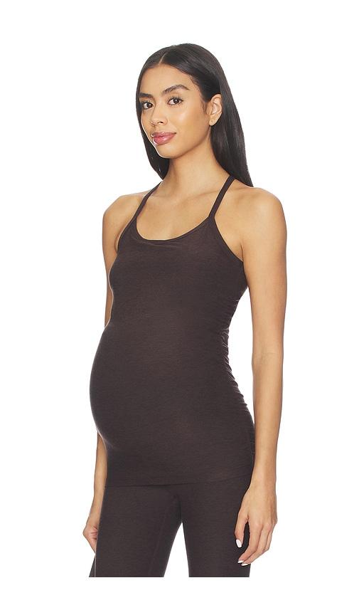 Beyond Yoga Spacedye Keep Your Cool Maternity Slip Top in Brown by BEYOND YOGA
