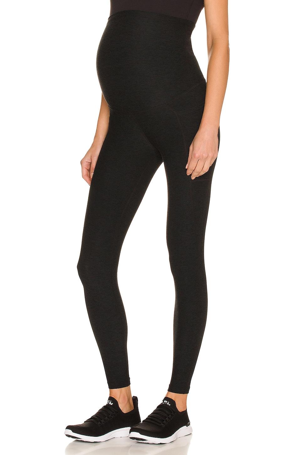 Beyond Yoga Spacedye Love the Bump Maternity Pocket Midi Legging in Black by BEYOND YOGA