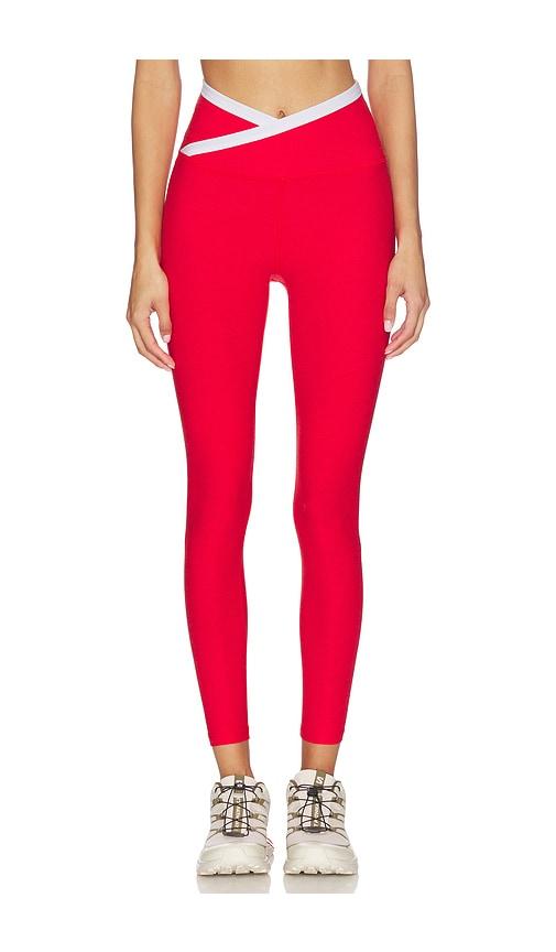 Beyond Yoga Spacedye Outlines High Waisted Midi Legging in Red by BEYOND YOGA