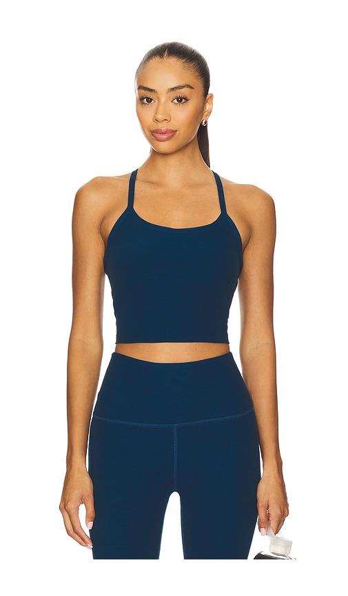Beyond Yoga Spacedye Slim Racerback Cropped Tank Top in Blue by BEYOND YOGA