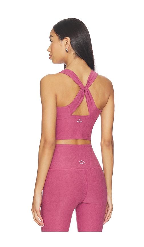 Beyond Yoga Twist Through Cropped Tank Top in Mauve by BEYOND YOGA