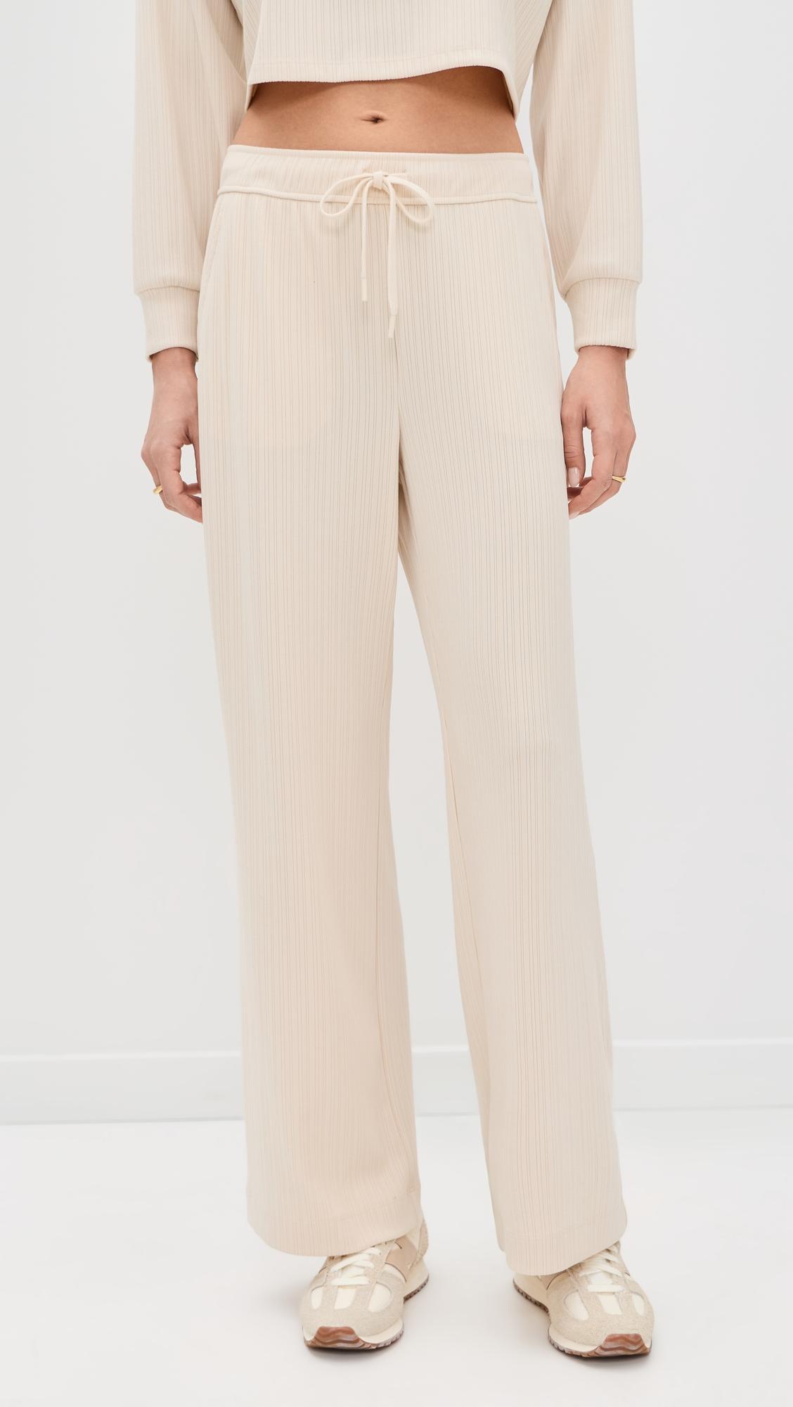 Breathe Easy Ribbed Wide Leg Pants by BEYOND YOGA