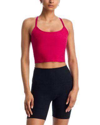 Spacedye Slim Racerback Cropped Tank in Vivid Pink by BEYOND YOGA