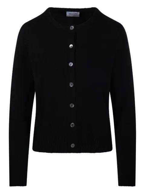 button-front cardigan by BEYOU