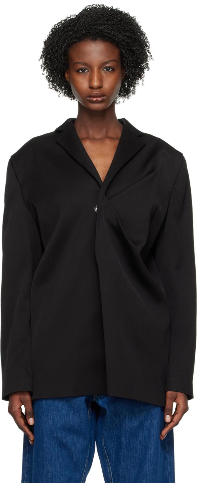 Black Pinched Blazer by BIANCA SAUNDERS