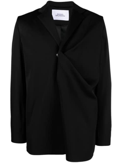 gathered single-breasted blazer by BIANCA SAUNDERS
