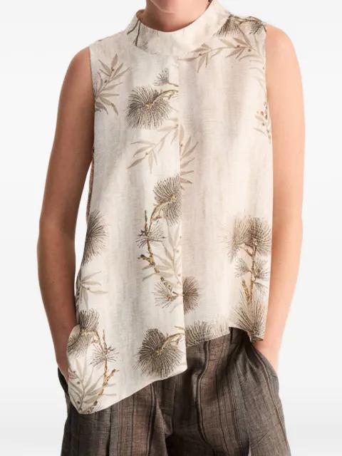 floral-print sleeveless blouse by BIANCALANCIA