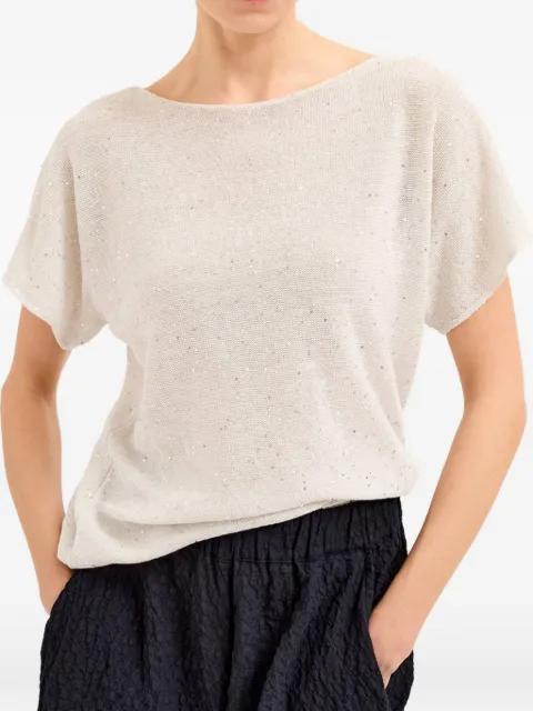 sequin-embellished knitted sweater by BIANCALANCIA