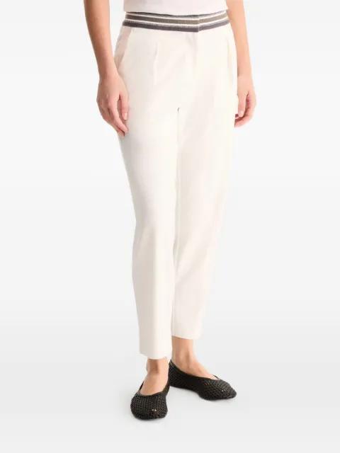 striped-waistband pleated trousers by BIANCALANCIA