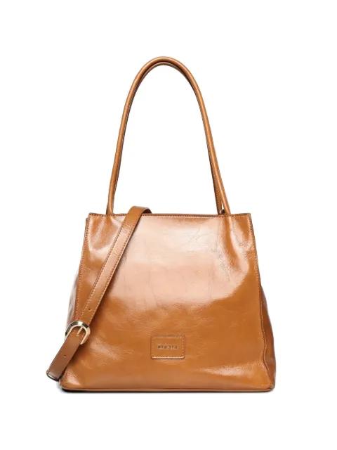 logo-patch tote bag by BIASIA