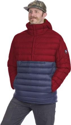 Red Elephant Down Cagoule Jacket by BIG AGNES