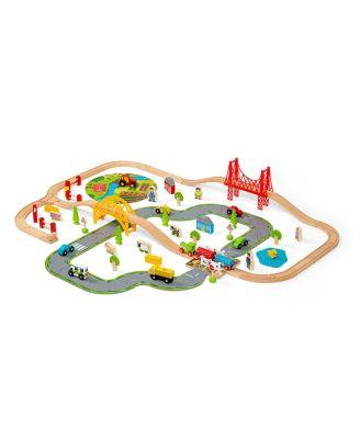 Road & Rail Train Set - Ages 3+ by BIGJIGS RAIL