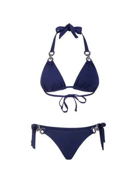 Leonie crystal-embellished triangle bikini by BIKINVILLE