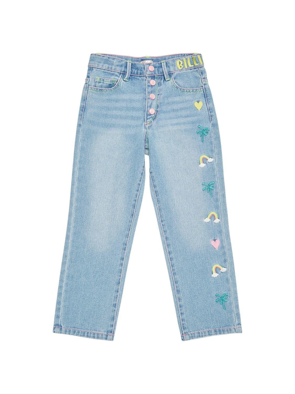 Embroidered Cotton Denim Jeans by BILLIEBLUSH