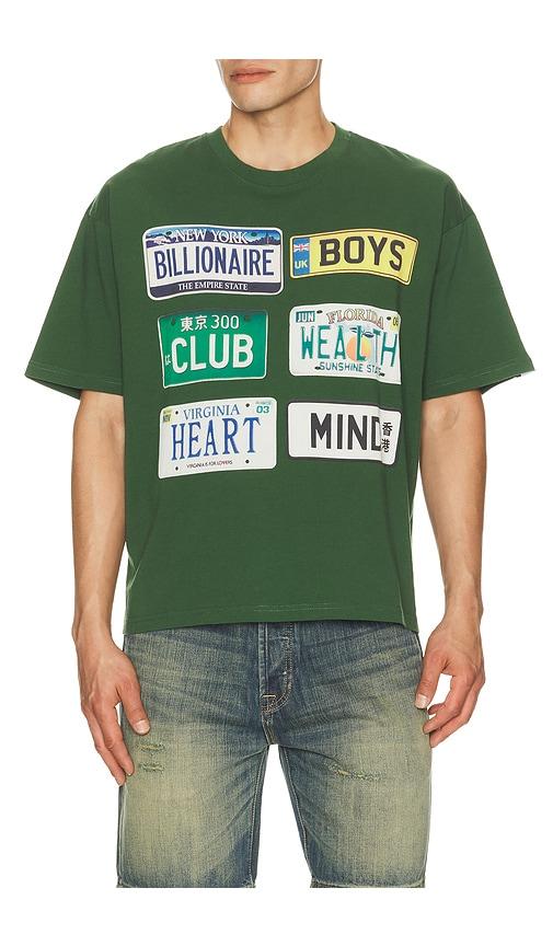 Billionaire Boys Club Plates Boxy Tee in Green by BILLIONAIRE BOYS CLUB