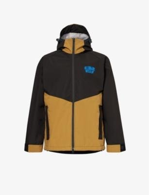 Colour-blocked funnel-neck relaxed-fit shell hoodied rain jacket by BILLIONAIRE BOYS CLUB