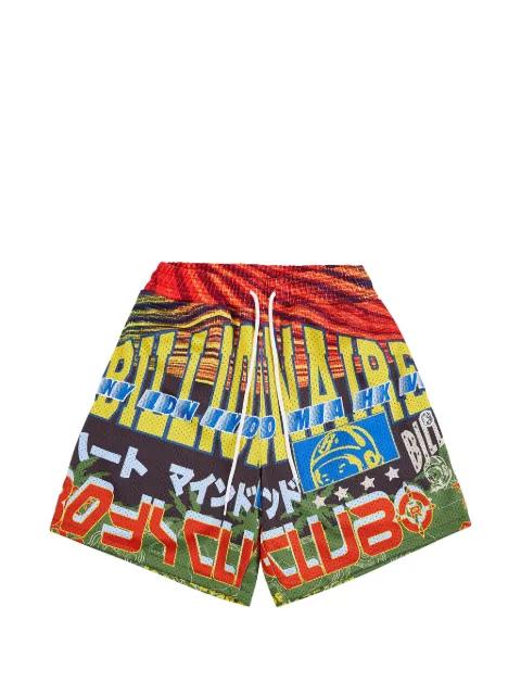 Compass graphic-print shorts by BILLIONAIRE BOYS CLUB
