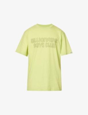 Isometric-print cotton-jersey T-shirt by BILLIONAIRE BOYS CLUB
