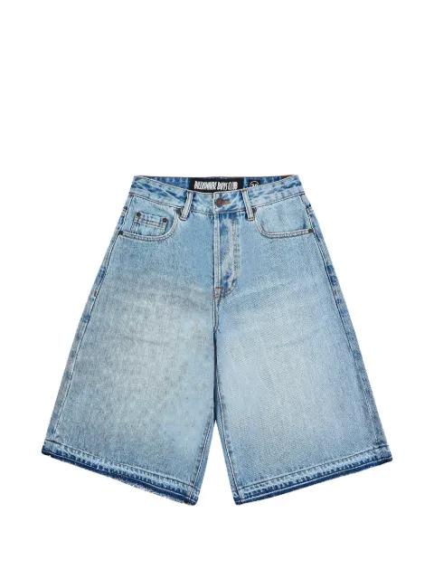 Lunar logo-embroidered denim shorts by BILLIONAIRE BOYS CLUB