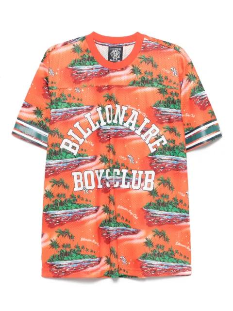 Tropical Island-print football T-shirt by BILLIONAIRE BOYS CLUB