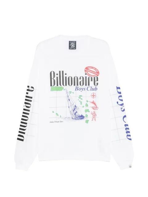 Yachting graphic-print long-sleeve T-shirt by BILLIONAIRE BOYS CLUB