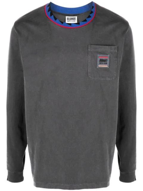 cotton contrasting-collar sweatshirt by BILLIONAIRE BOYS CLUB