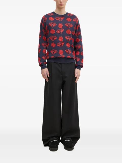 diamond dollar-intarsia sweater by BILLIONAIRE BOYS CLUB