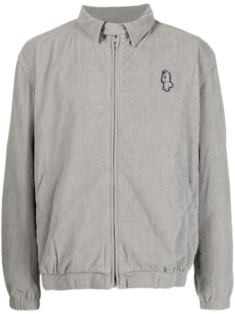 logo-print zip-up shirt jacket by BILLIONAIRE BOYS CLUB