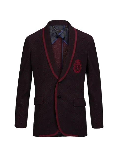 Bob logo-embroidered shawl-lapel blazer by BILLIONAIRE