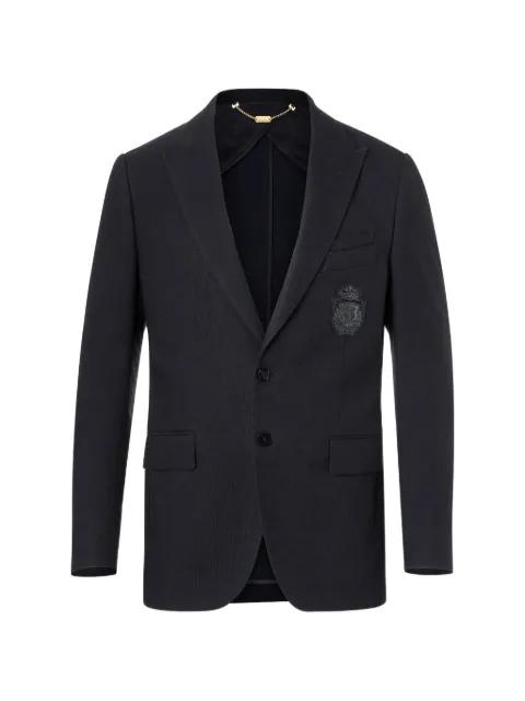 Constant crest-patch single-breasted blazer by BILLIONAIRE